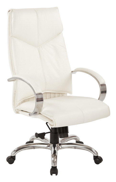 Office Star Deluxe High Back Chair - White 7270