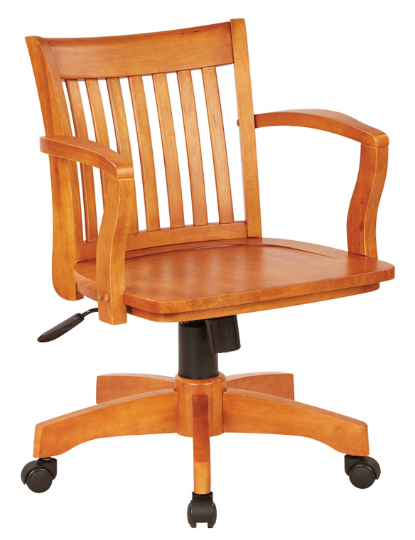 Office Star Deluxe Wood Banker'S Chair - Fruitwood Finish 105FW