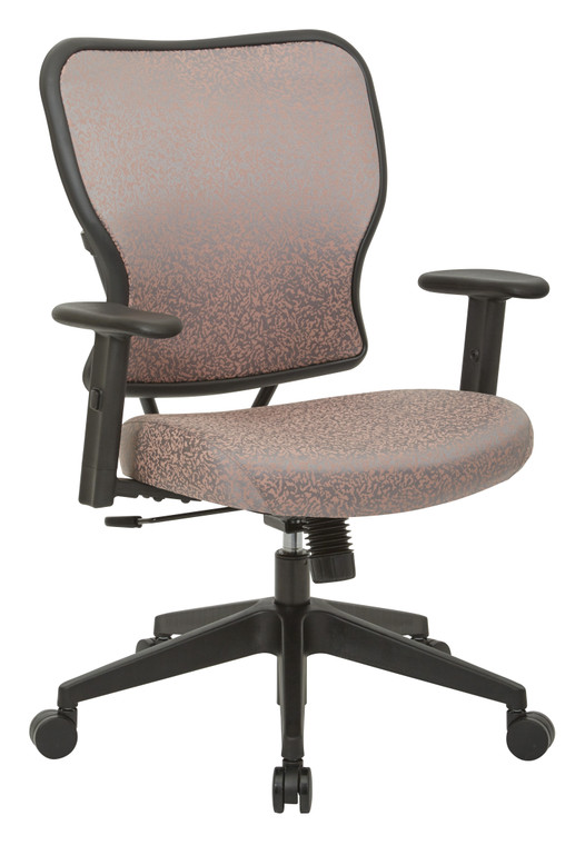 Office Star Deluxe 2 To 1 Mechanical Height Adjustable Arms Chair In Salmon Fabric - Salmon 213-J88N1W