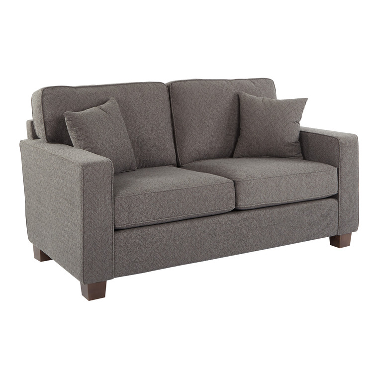 Office Star Starling Loveseat With Two Pillows - Usher Charcoal BPCU-ST21-U4