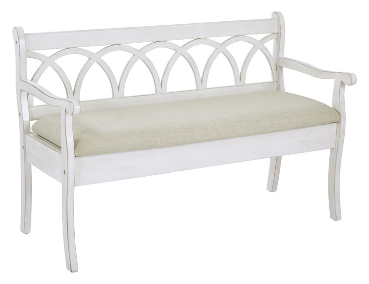 Office Star Coventry Storage Bench - White CVN371-AW