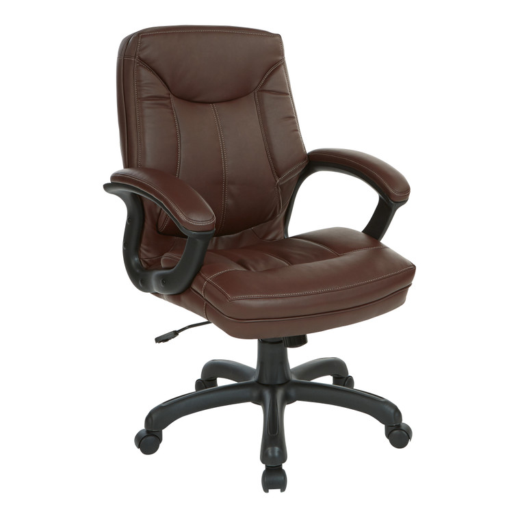 Office Star Executive Mid Back Chair - Chocolate FL6081-U24