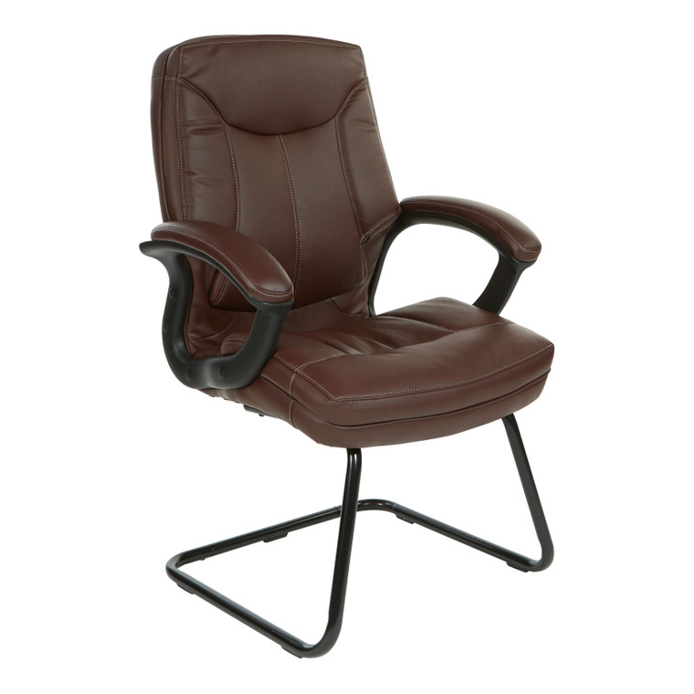 Office Star Executive Visitor Chair - Chocolate FL6085-U24
