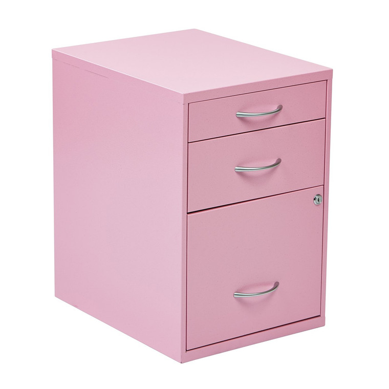 Office Star 22" Pencil, Box, File Cabinet - Pink HPBF261