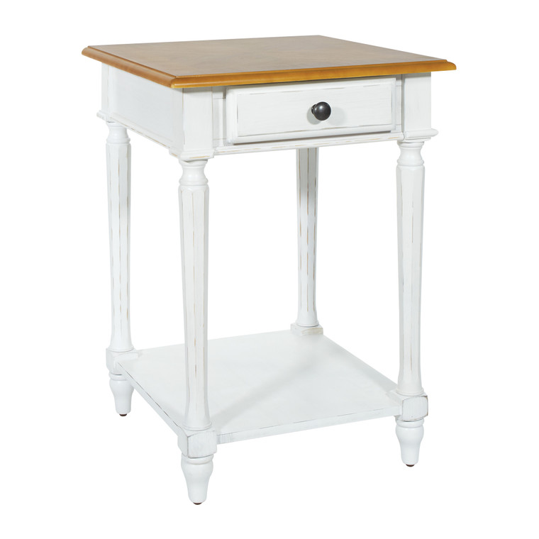 Office Star Medford End Table - Distressed White MED09-DWH