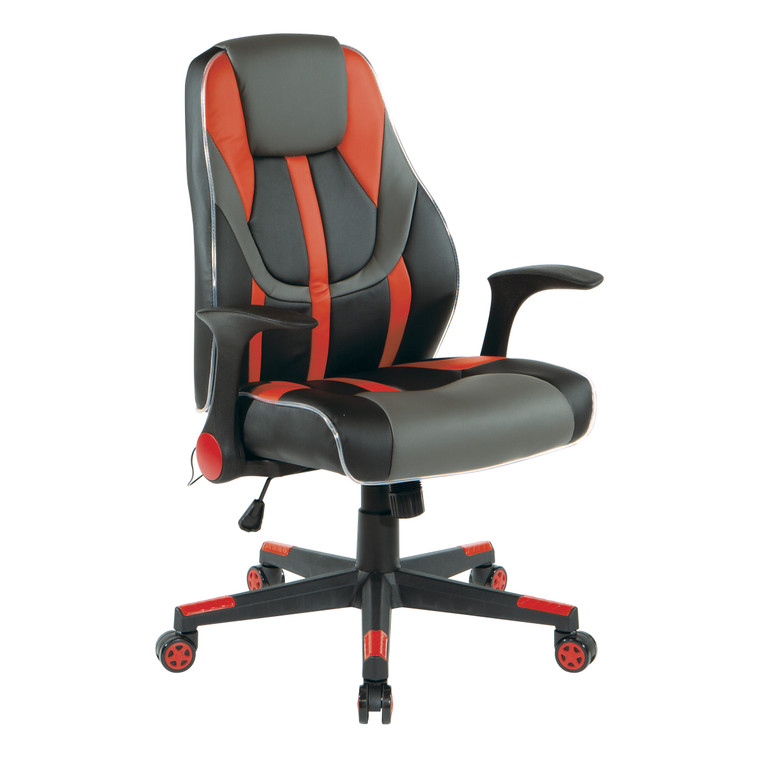 Office Star Output Gaming Chair - Black / Red OUT25-RD