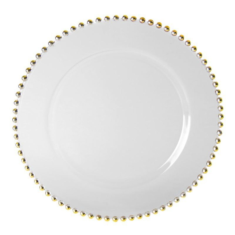 10 Strawberry Street Belmont 13" Gold Charger Plates- Pack Of 4 BG-340