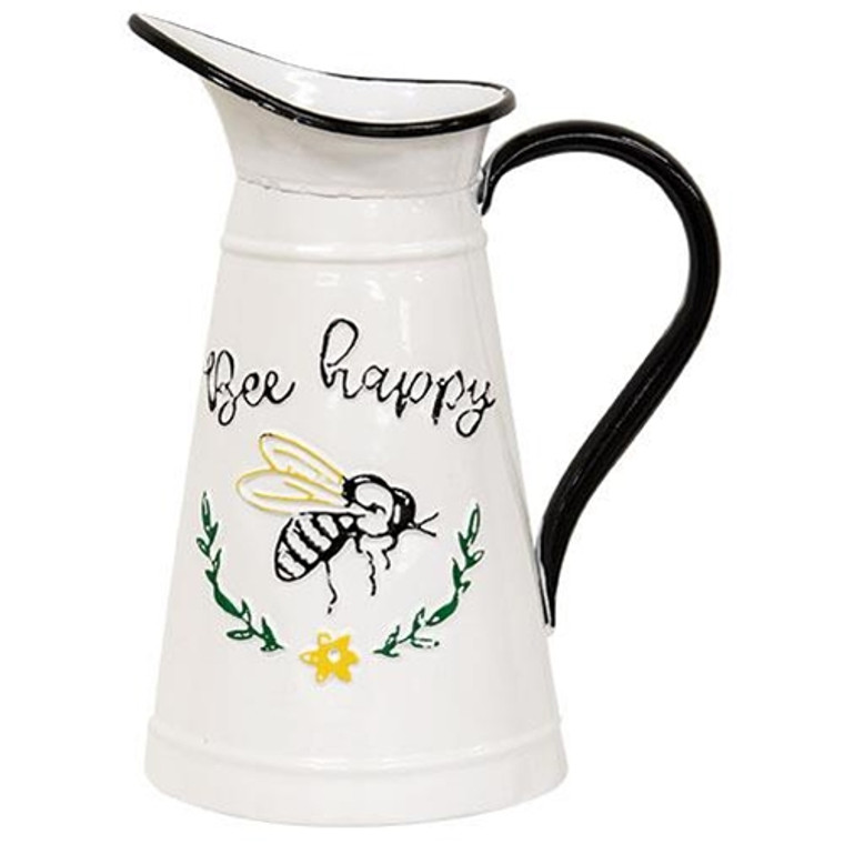*Bee Happy Enamel Pitcher G70066 By CWI Gifts