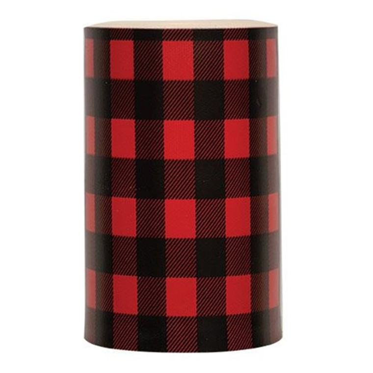 Red Large Buffalo Check Pillar 3X5" G84830 By CWI Gifts