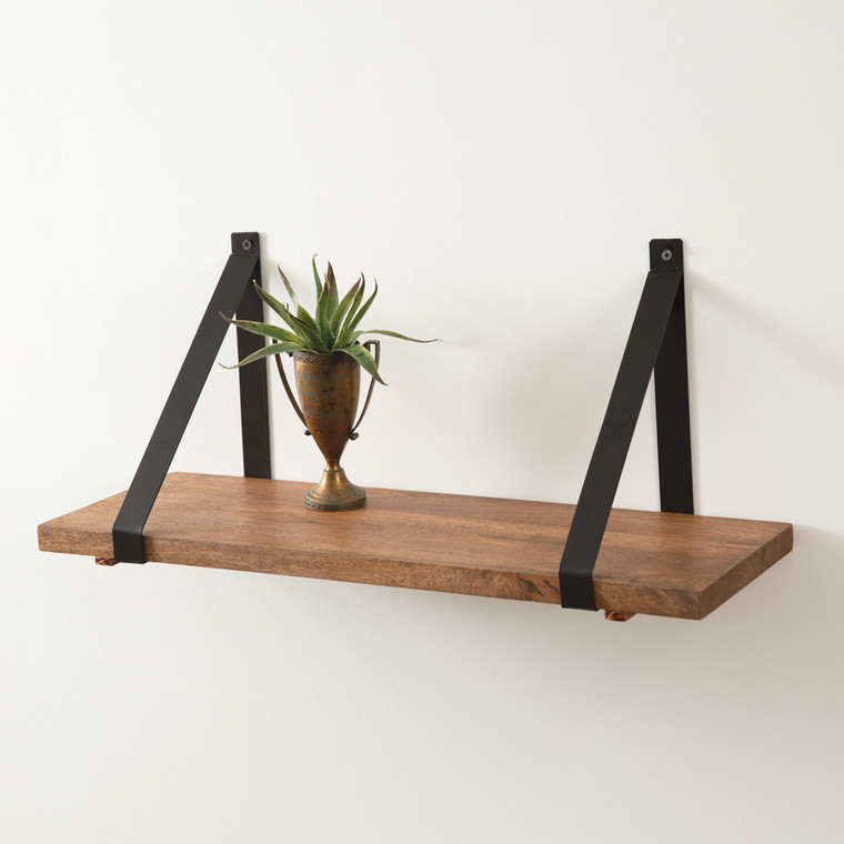 CTW Home Rustic Wooden Plank Shelf 370416