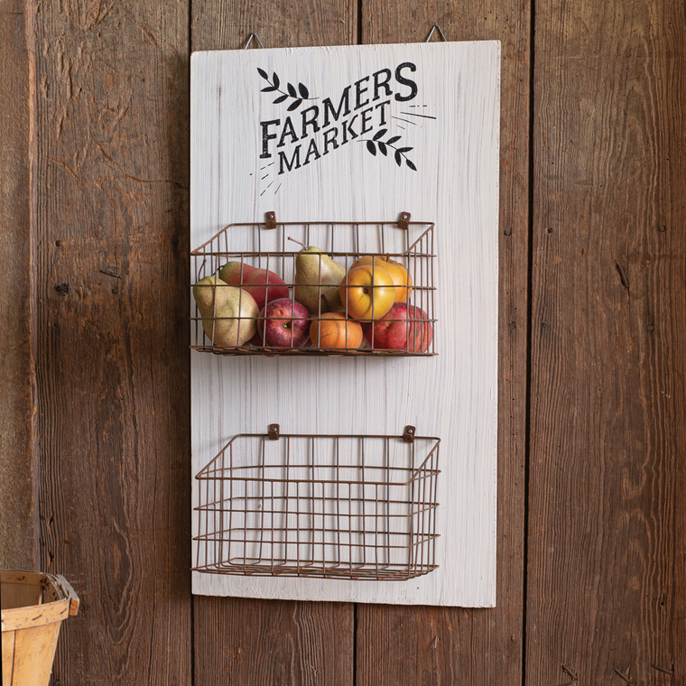 CTW Home Farmers Market Hanging Wall Basket 370439