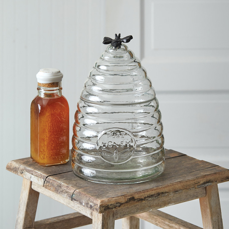 CTW Home Large Honey Hive Glass Canister 370504