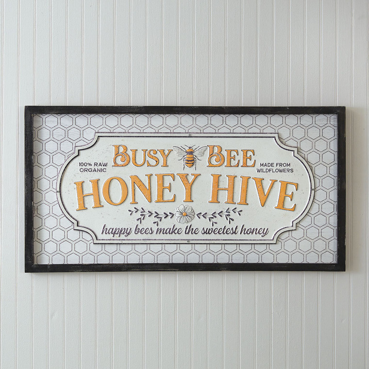 CTW Home Busy Bee Honey Hive Wall Sign 440095