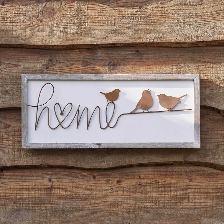 CTW Home Home Wood And Copper Sign 770413