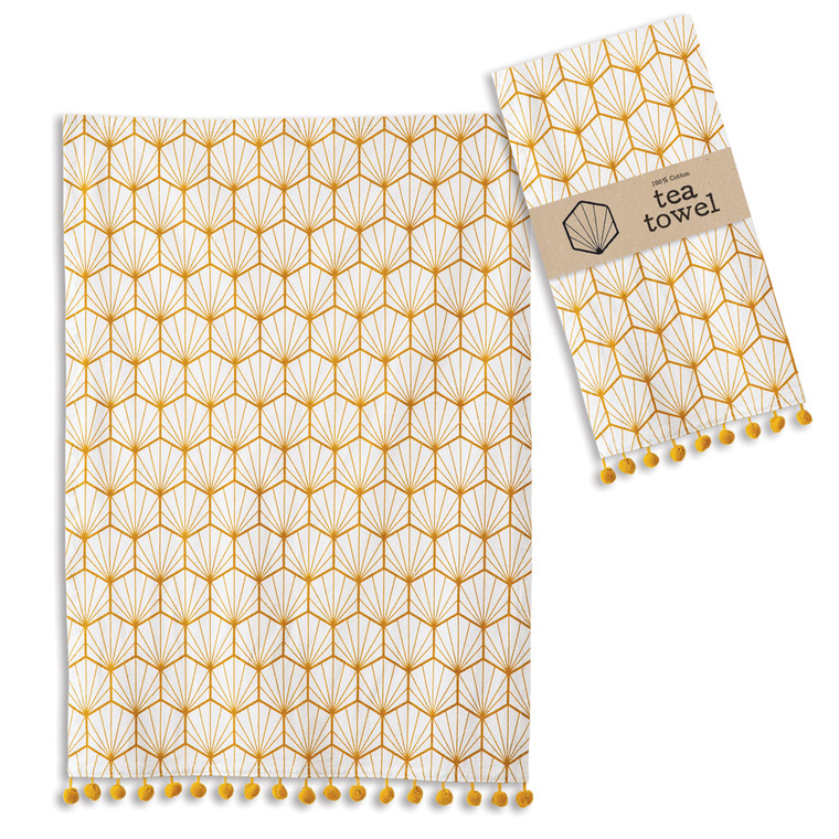 CTW Home Art Deco Tea Towel - Box Of 4 780221
