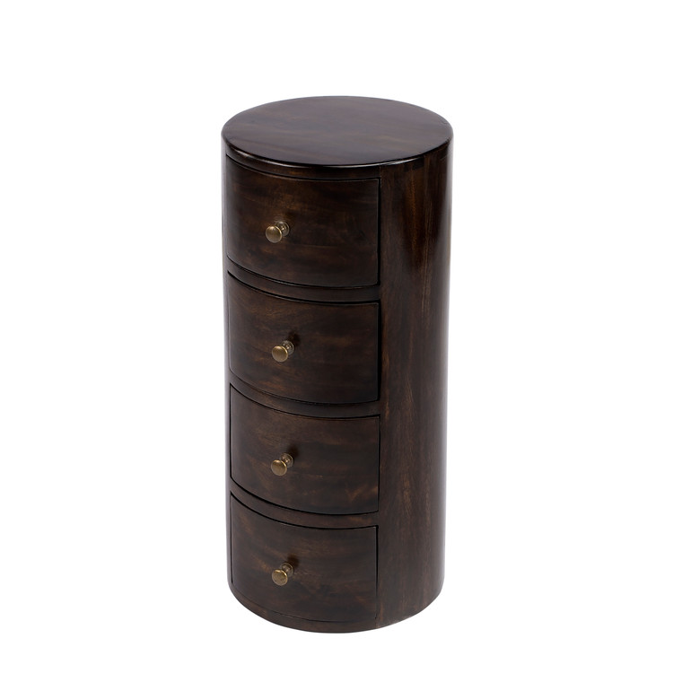 Butler Liam Dark Brown Wood End Table with Storage 1176117