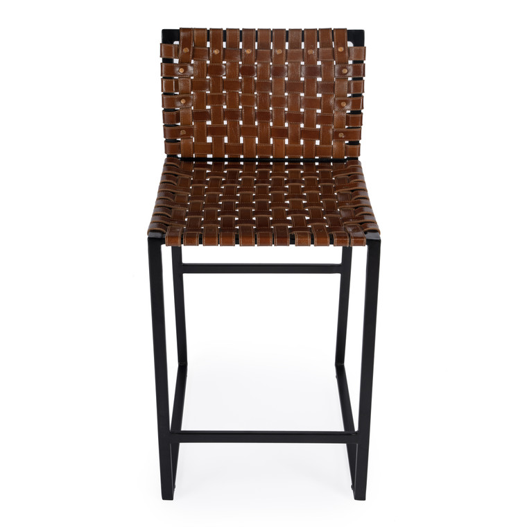 Butler Urban Brown Woven Leather Counter Stool 5446344