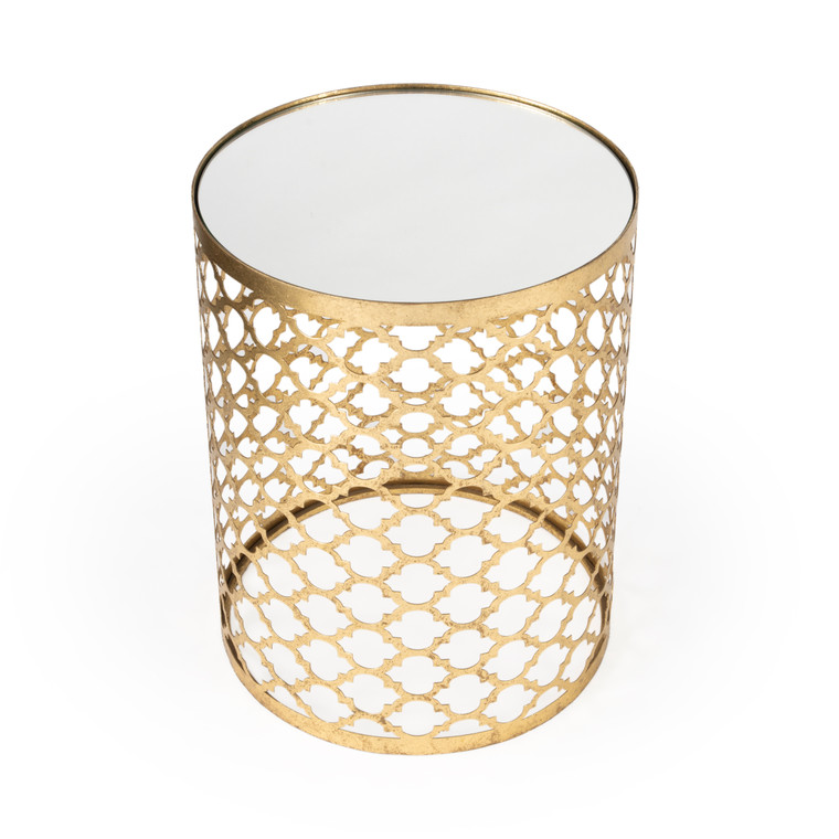 Butler Corselo Mirror & Gold Metal Accent Table 5540226