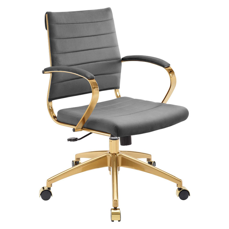 Jive Mid Back Performance Velvet Office Chair EEI-4281-GRY By Modway Furniture