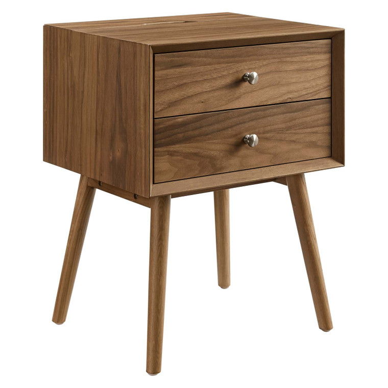 Ember Wood Nightstand With Usb Ports EEI-4343-WAL-WAL By Modway Furniture