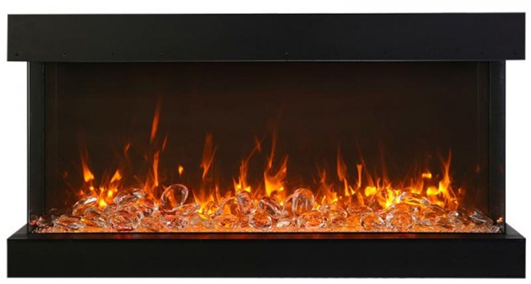 50" Unit - 14 1/4" In Depth 3 Sided Glass Fireplace 50-TRV-XT-XL By Amantii