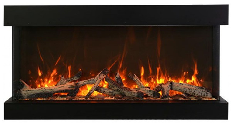 72" Unit - 14 1/4" In Depth 3 Sided Glass Fireplace 72-TRV-XT-XL By Amantii