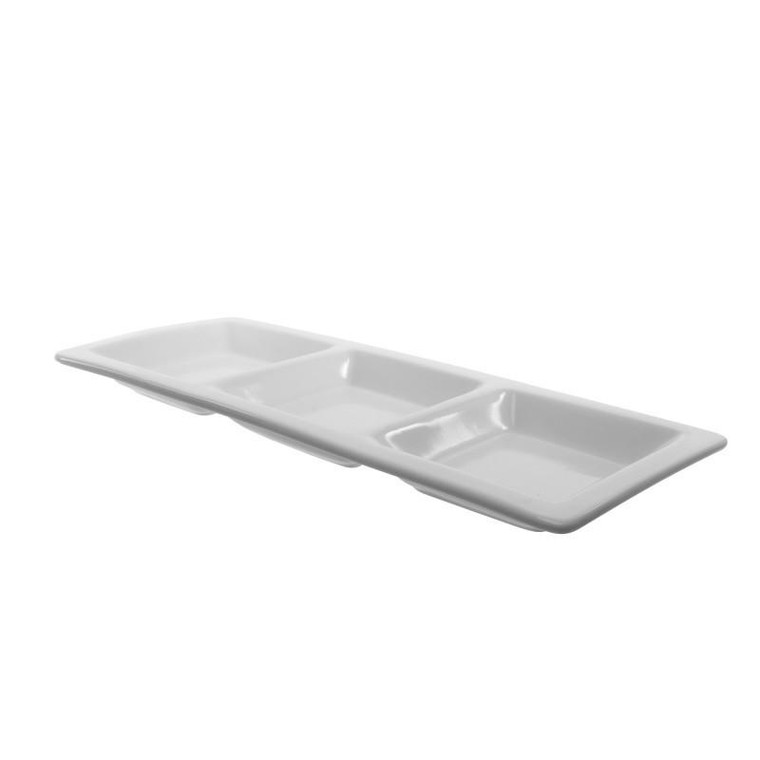 10 Strawberry Street Whittier Small 3-Pocket Tray- Pack Of 18 WTR-SM3PKT
