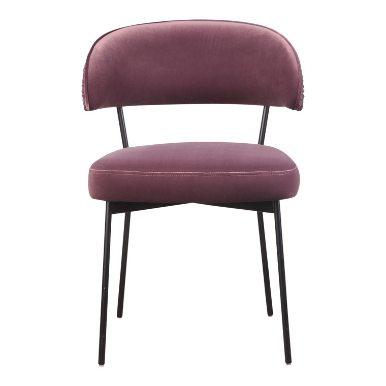 Moes Home Dolce Dining Chair Purple Velvet (Set Of 2) ME-1055-10