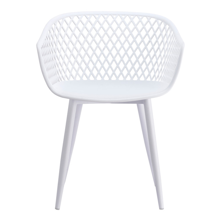 Moes Home Piazza Outdoor Chair White (Set Of 2) QX-1001-18