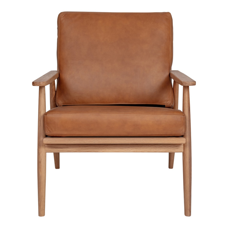 Moes Home Harper Leather Lounge Chair Tan YC-1017-40