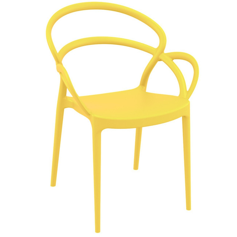 Compamia Mila Dining Arm Chair Yellow (Set Of 2) ISP085-YEL