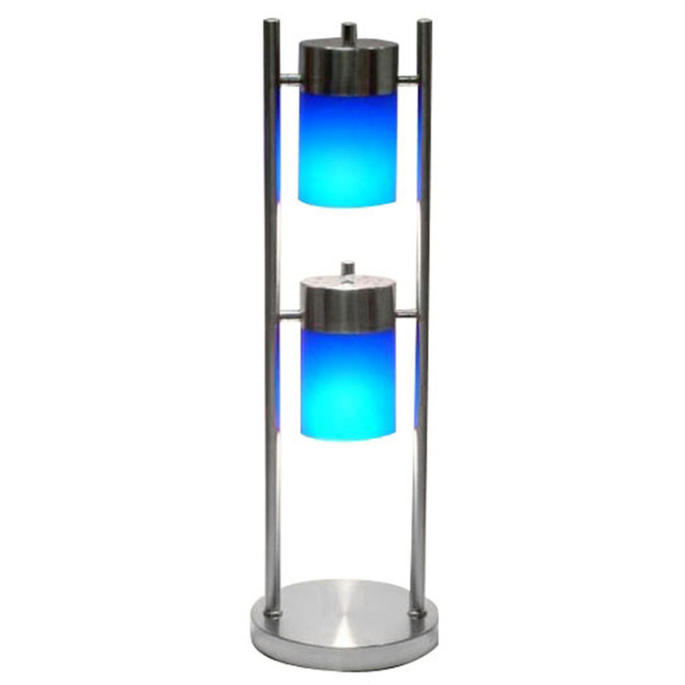 Ore International 2-Light Adjustable Table Lamp - Blue 3031TB