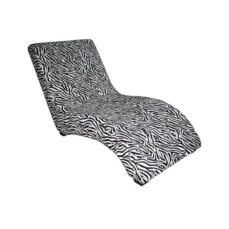 Ore International Modern Zebra Print Chaise HB4252CH