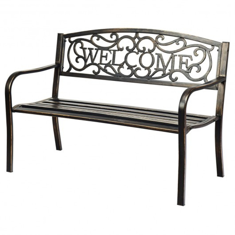 Outdoor Furniture Steel Frame Porch Garden Bench OP70411CP
