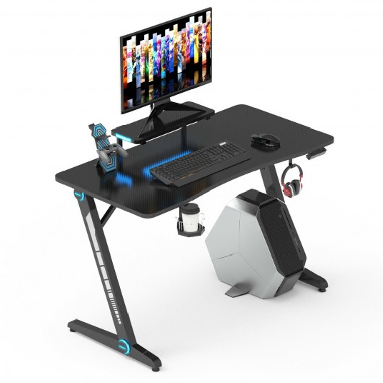 Gaming Desk Pc Computer Table With Rgb Lights HW65616US