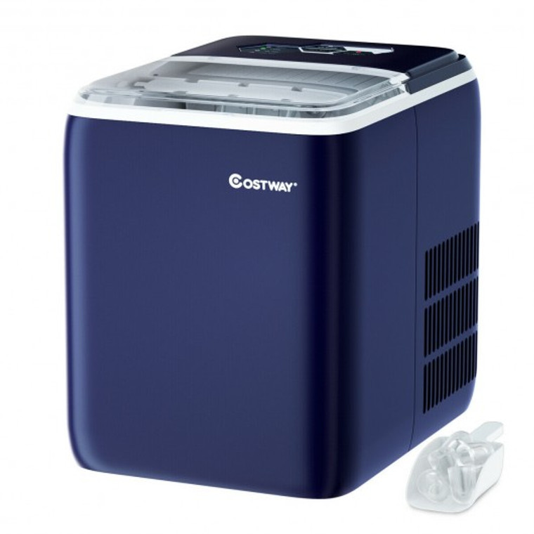 44 Lbs Portable Countertop Ice Maker Machine With Scoop-Navy EP24228NY