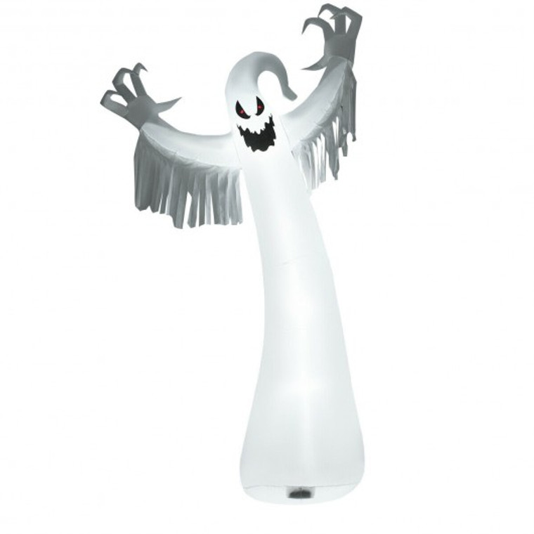 12 Ft Halloween Inflatable Blow Up Spooky Ghost With Blower And Led Lights CM22877US