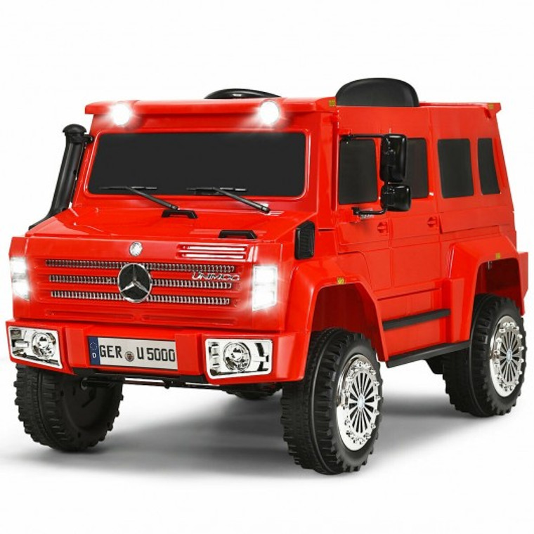 12V Off Road Mercedes-Benz Unimog Ride On Car-Red TY327790US-RE