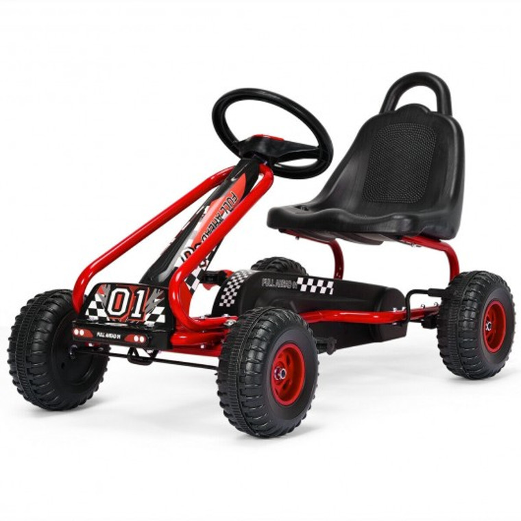 4 Wheel Pedal Powered Ride On With Adjustable Seat-Red TY327797RE