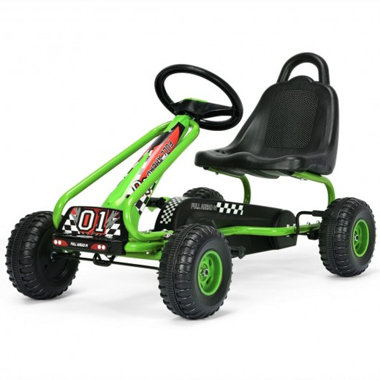 4 Wheel Pedal Powered Ride On With Adjustable Seat-Green TY327797GN
