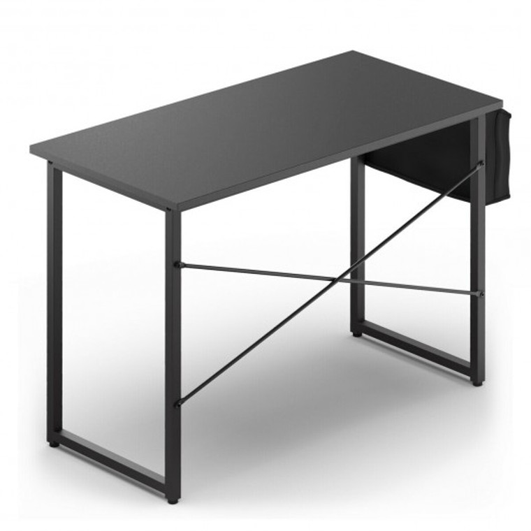Modern Computer Desk Study Writing Table With Storage Bag For Home And Office-M HW65970BK-M