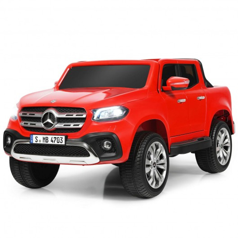 12V 2-Seater Kids Ride On Car Licensed Mercedes Benz X Class Rc With Trunk-Red TY327975RE