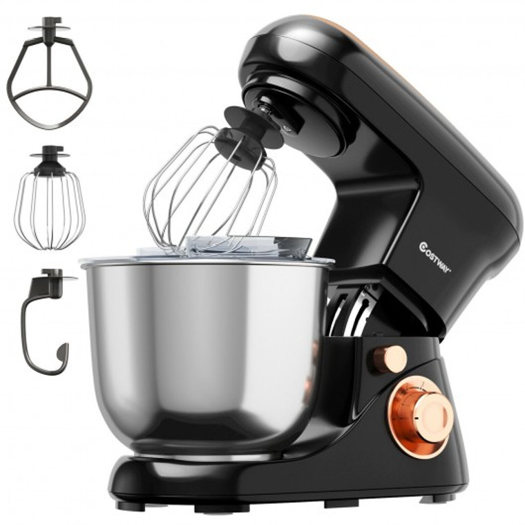 5.3 Qt Stand Kitchen Food Mixer 6 Speed With Dough Hook Beater-Black EP24831BK