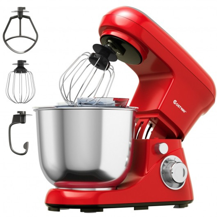 5.3 Qt Stand Kitchen Food Mixer 6 Speed With Dough Hook Beater-Red EP24831RE