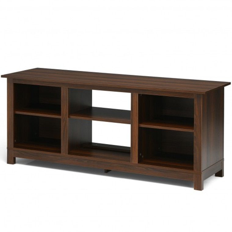 2-Tier 58" Tv Stand Entertainment Media Console Center-Walnut HW66556CF