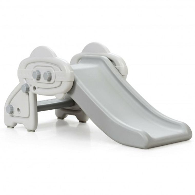 Freestanding Baby Mini Play Climber Slide Set With Hdpe Anf Anti-Slip Foot Pads-Gray TY327807HS