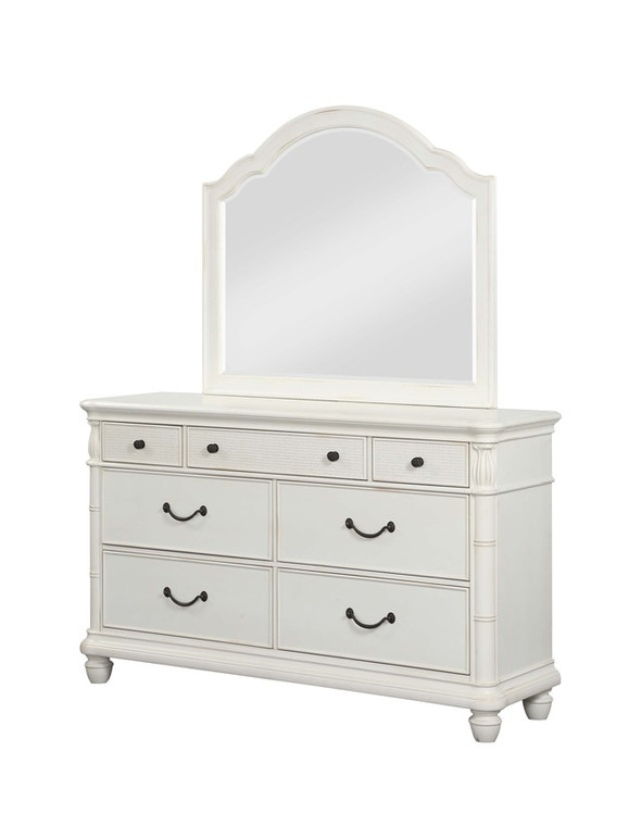 Palmetto Home Furniture Isle Of Palms Drawer Dresser - Antique White 137-140
