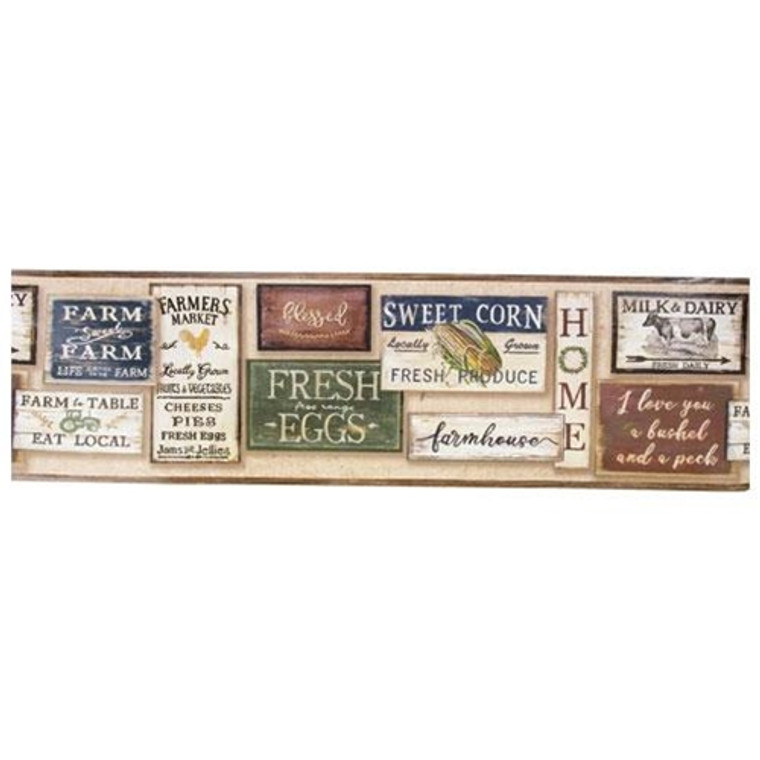 Natural Farm Sweet Farm Wall Border G27568 By CWI Gifts