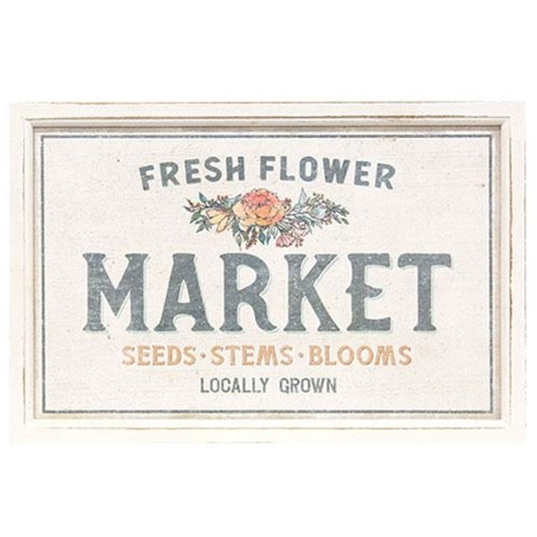 Fresh Flower Market Sign G60350 By CWI Gifts