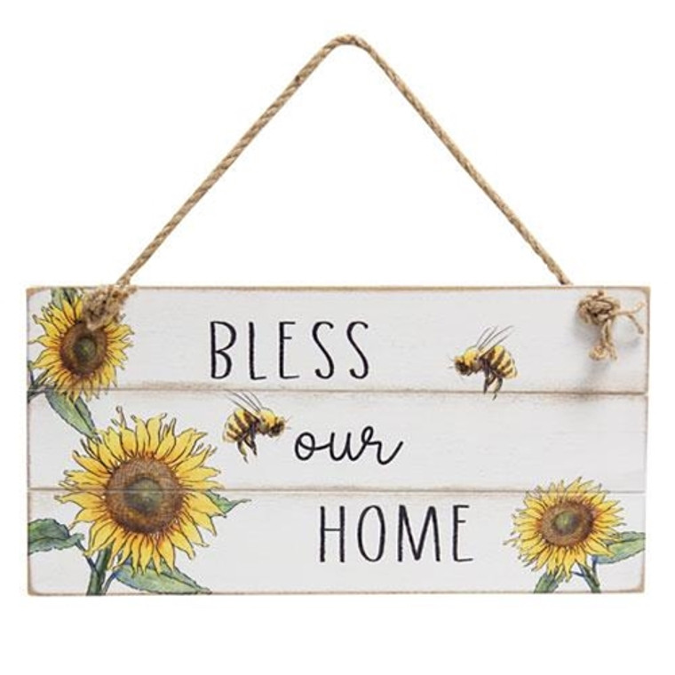 *Bless Our Home Distressed Shiplap Sign G90992 By CWI Gifts